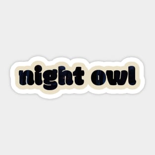 Night owl Sticker